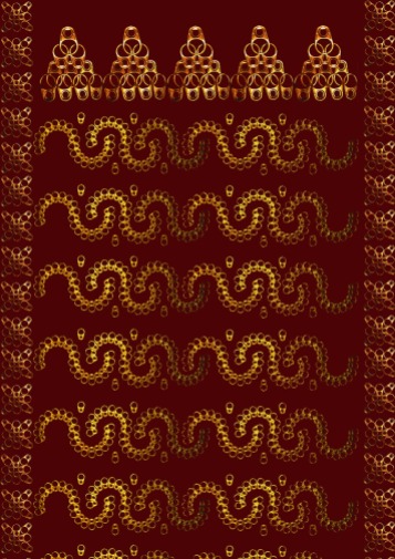 Songket Red (2005) digital image pre-printing