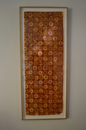Plunge (2008) batik wax and concrete oxide on hoshu paper